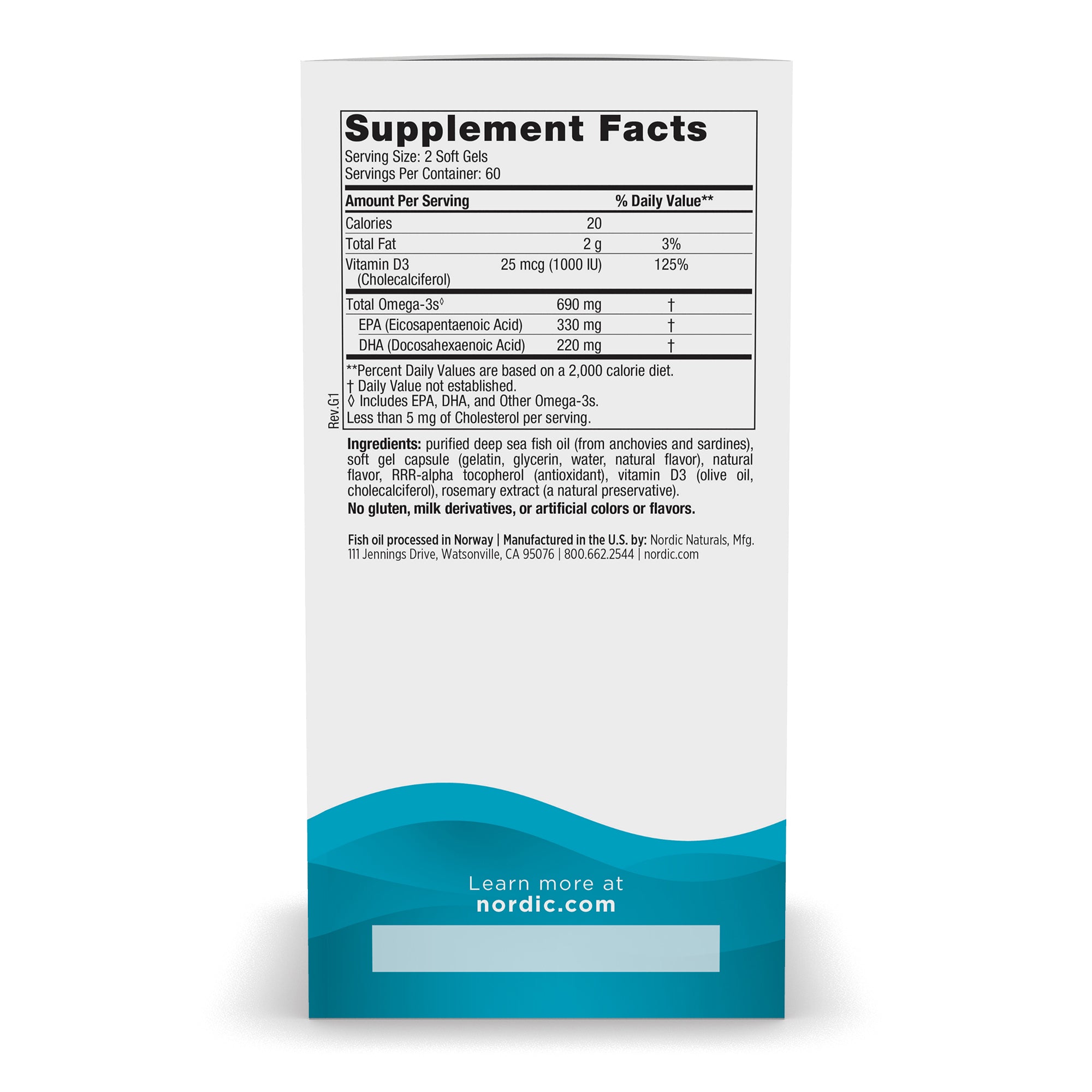 Nordic Omega 3 +D 120sg-[HealthWay]