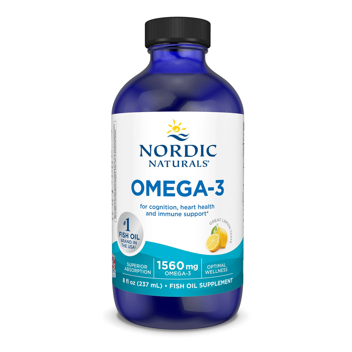 Nordic Omega 3 Liq Lemon 8oz-[HealthWay]