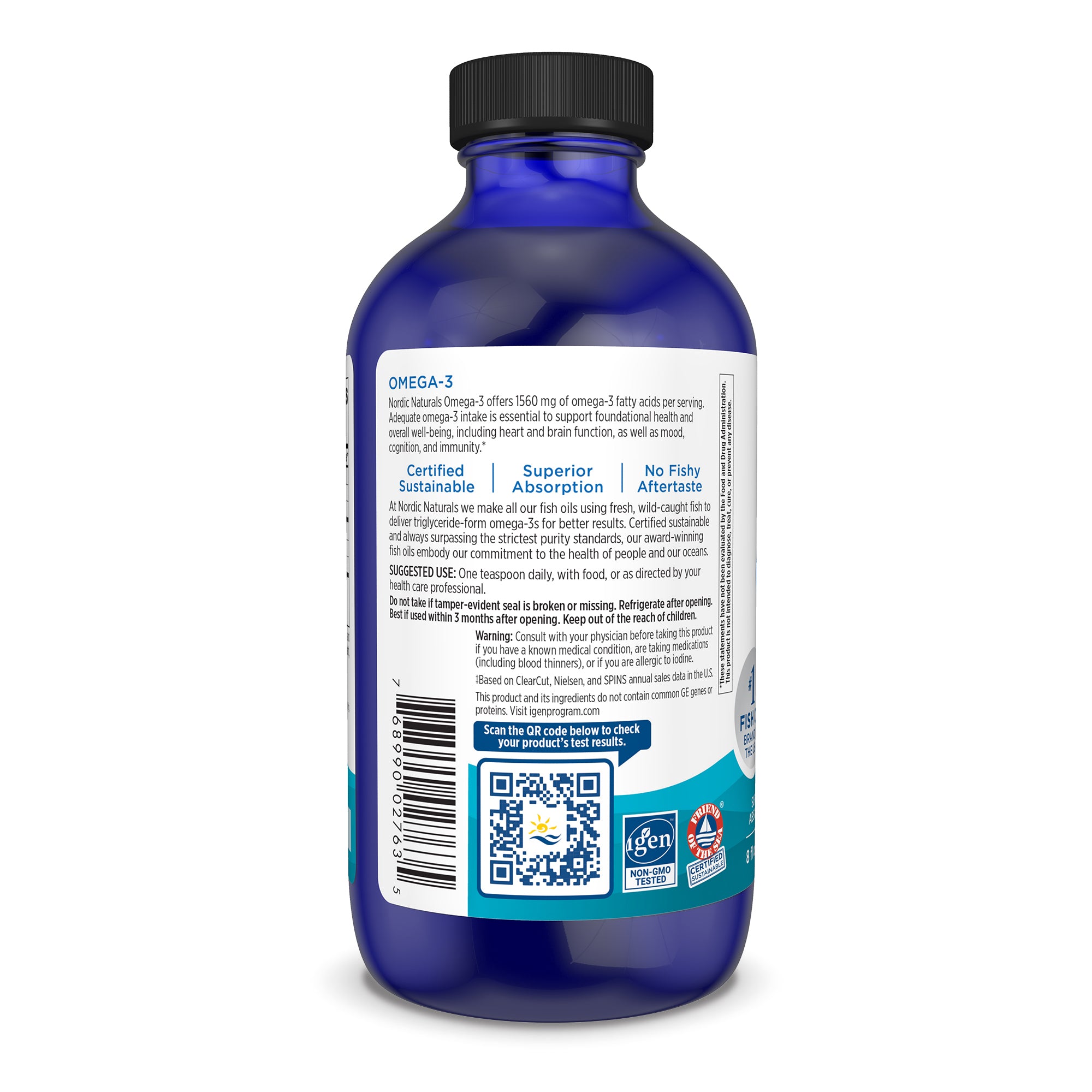 Nordic Omega 3 Liq Lemon 8oz-[HealthWay]