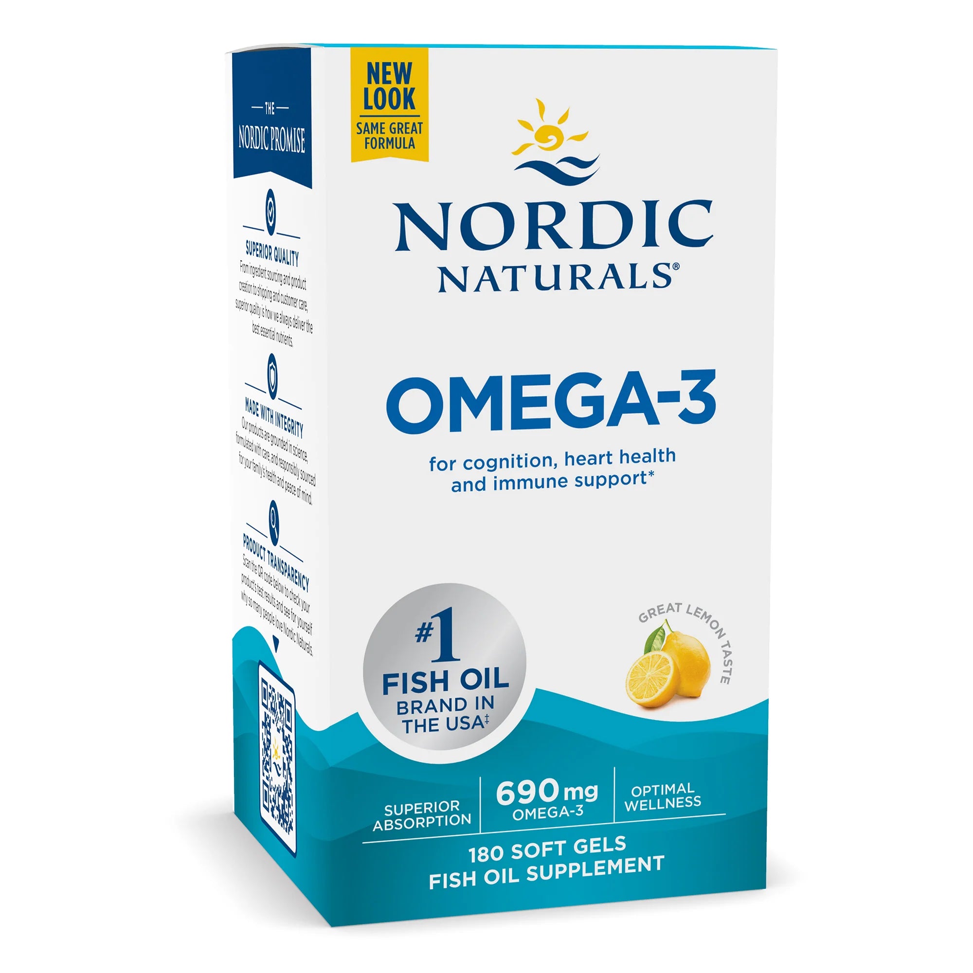 Nordic Omega 3 Lemon 180sg