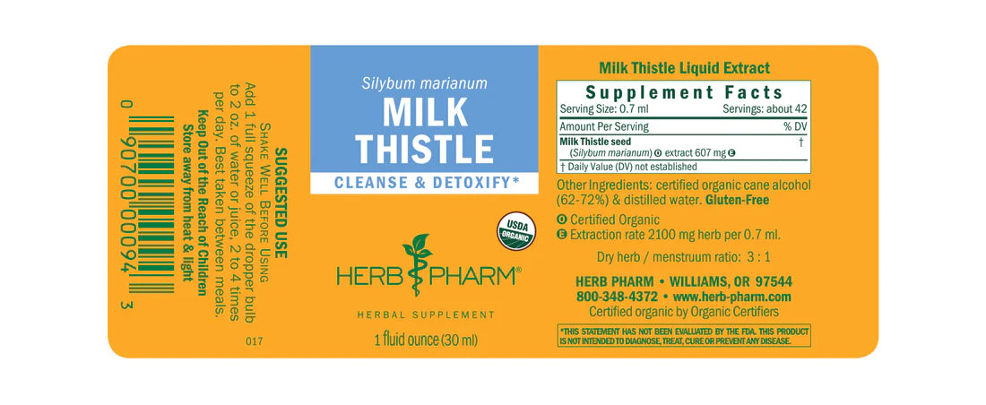 Herb Pharm Milk Thistle 1oz-[HealthWay]