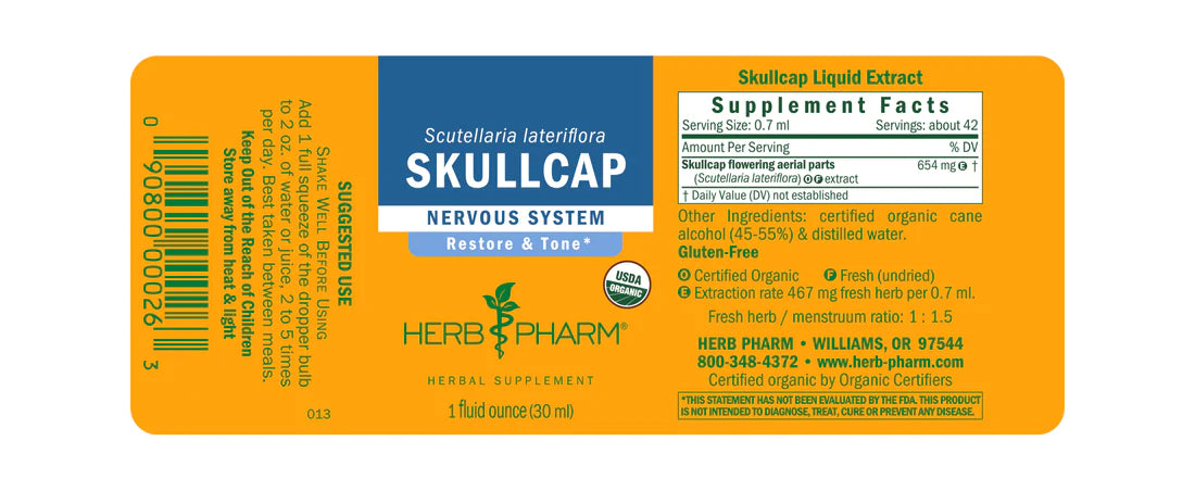 Herb Pharm Skullcap 1oz-[HealthWay]