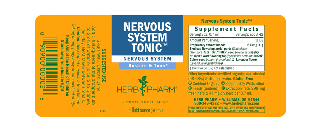 Herb Pharm Nervous System Tonic 1oz-[HealthWay]