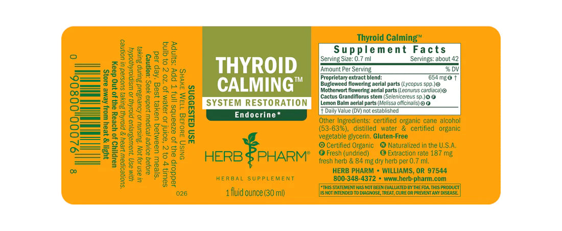 Herb Pharm Thyroid Calming 1oz-[HealthWay]