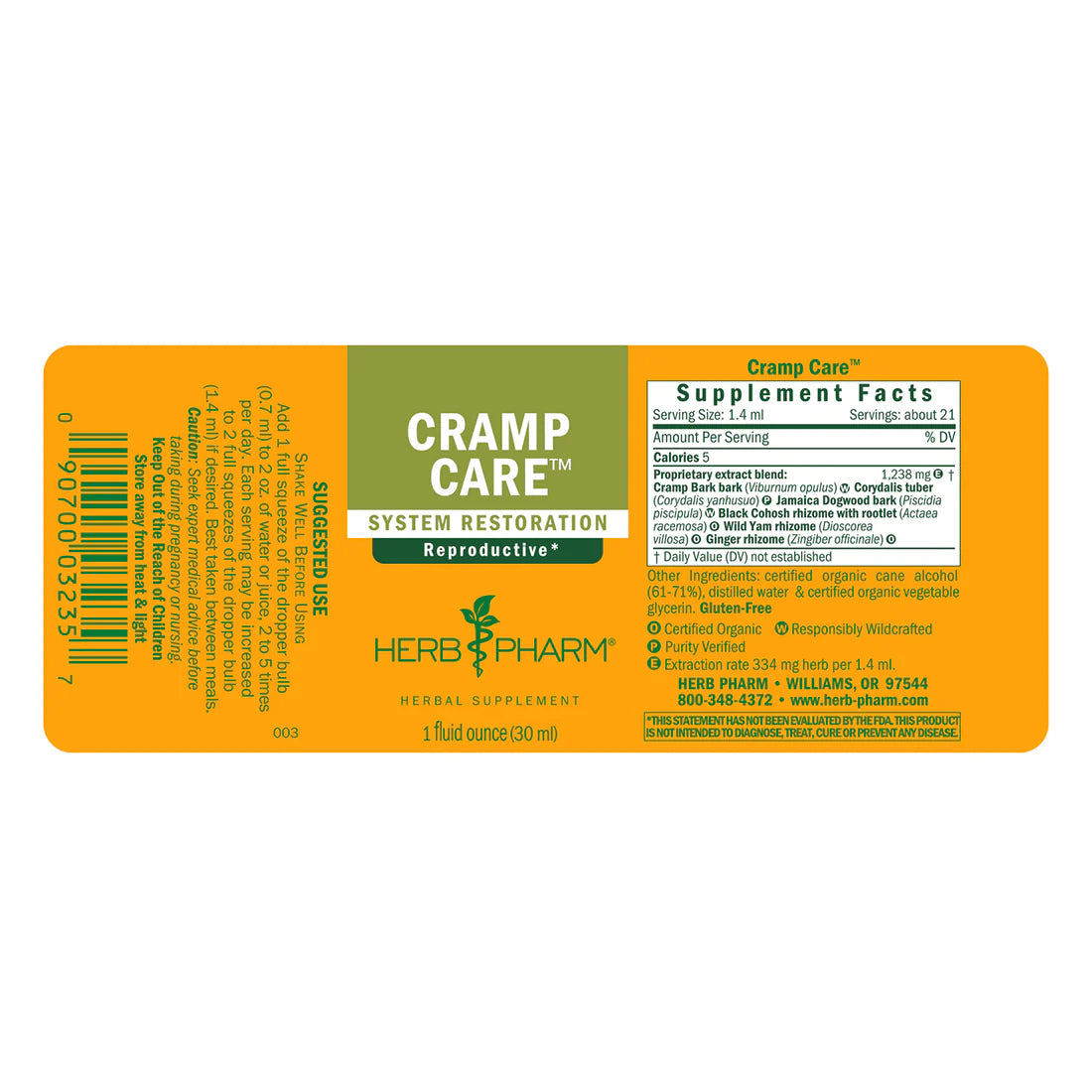 Herb Pharm Cramp Care 1oz-[HealthWay]