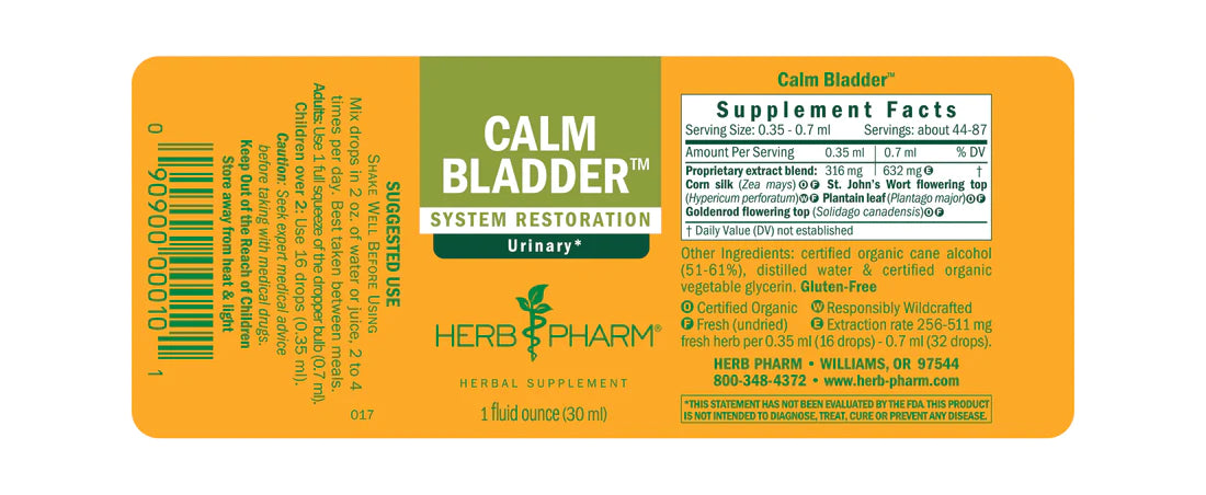 Herb Pharm Calm Bladder 1oz-[HealthWay]
