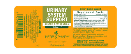 Herb Pharm Urinary System Support 1oz-[HealthWay]