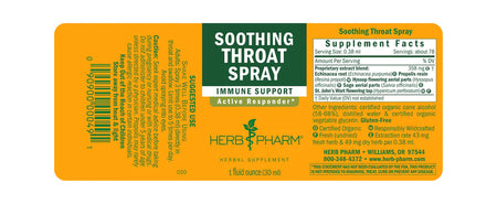 Herb Pharm Soothing Throat Spray 1oz-[HealthWay]