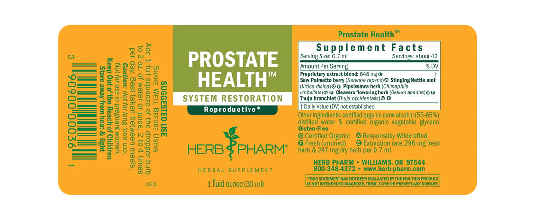 Herb Pharm Healthy Prostate Tonic 1oz