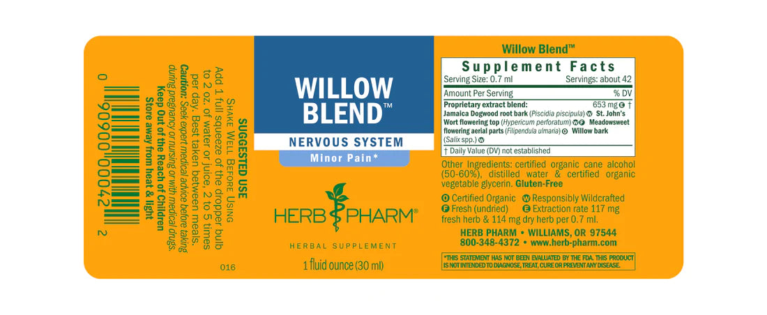Herb Pharm Willow Pain Response 1oz-[HealthWay]