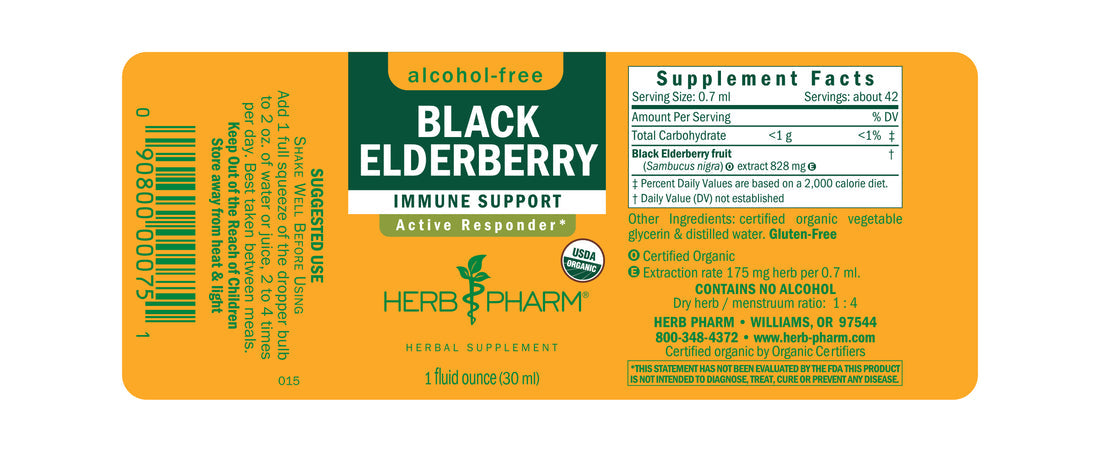 Herb Pharm Black Elderberry Gly 1oz