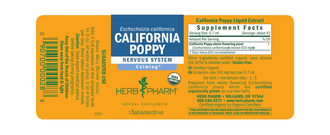 Herb Pharm California Poppy 1oz-[HealthWay]