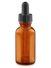 Amber Glass Bottle w/Dropper 1oz