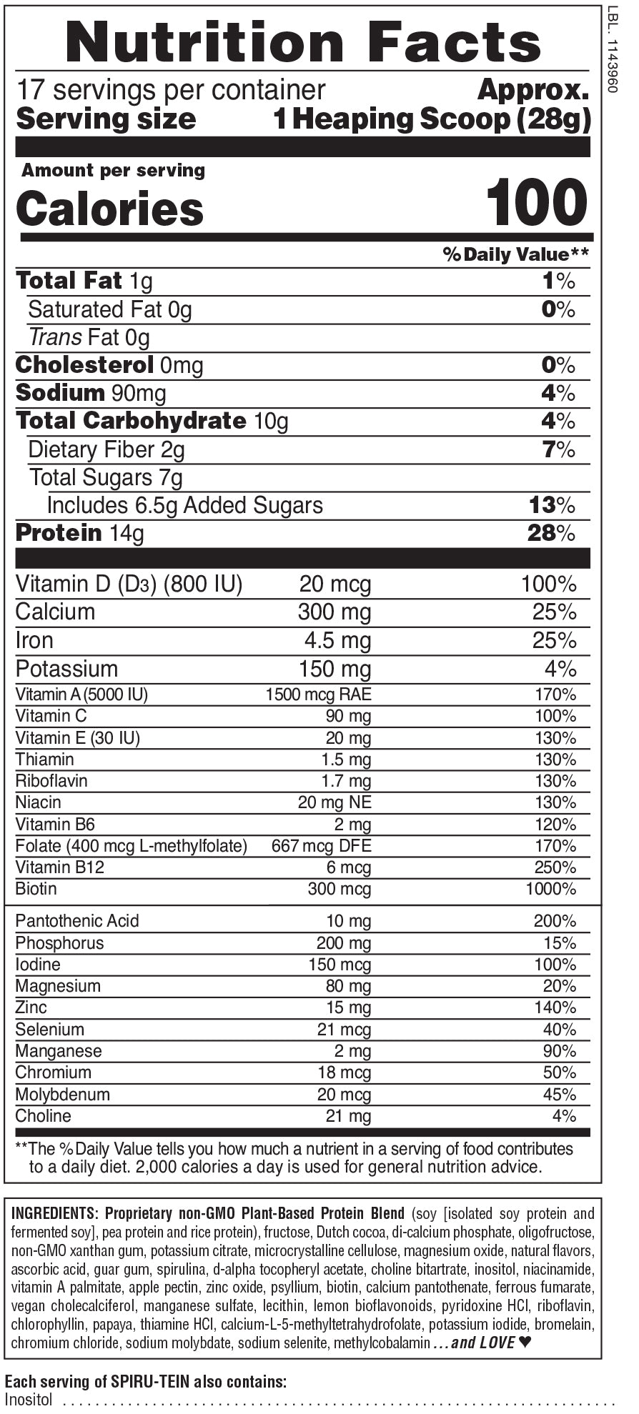 Natures Plus Spiru-tein Chocolate Packet 1oz