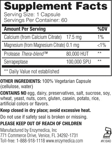 Enzymedica Serra Gold 60cp-[HealthWay]