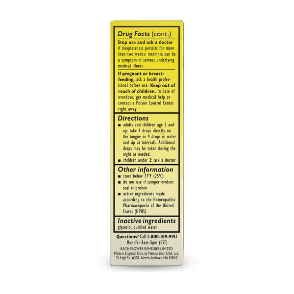 Side Label Bach Rescue Sleep 20ml | Healthway