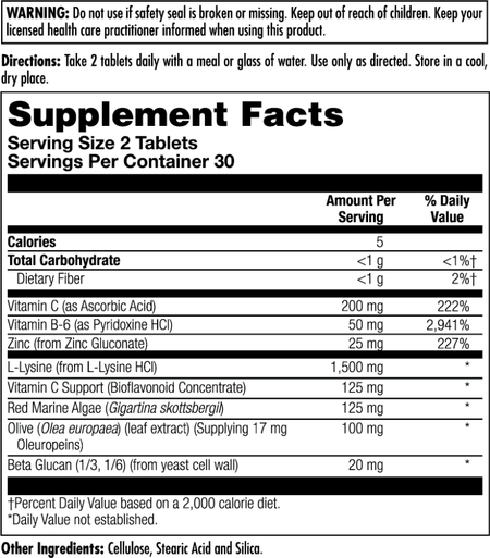 Kal Ultra Lysine Lips 60tb-[HealthWay]