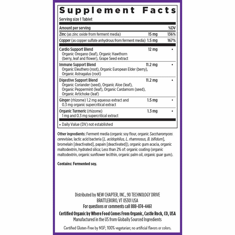 New Chapter Fermented Zinc Complex 60tb