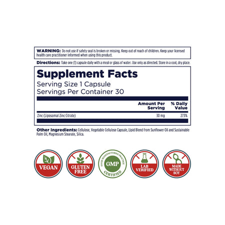 Kal Zinc Liposomal 30mg 30cp-[HealthWay]