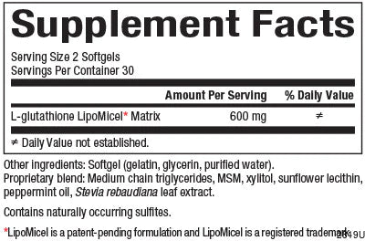 Nat Factors Glutathione LipoMicel 300mg 60sg-[HealthWay]