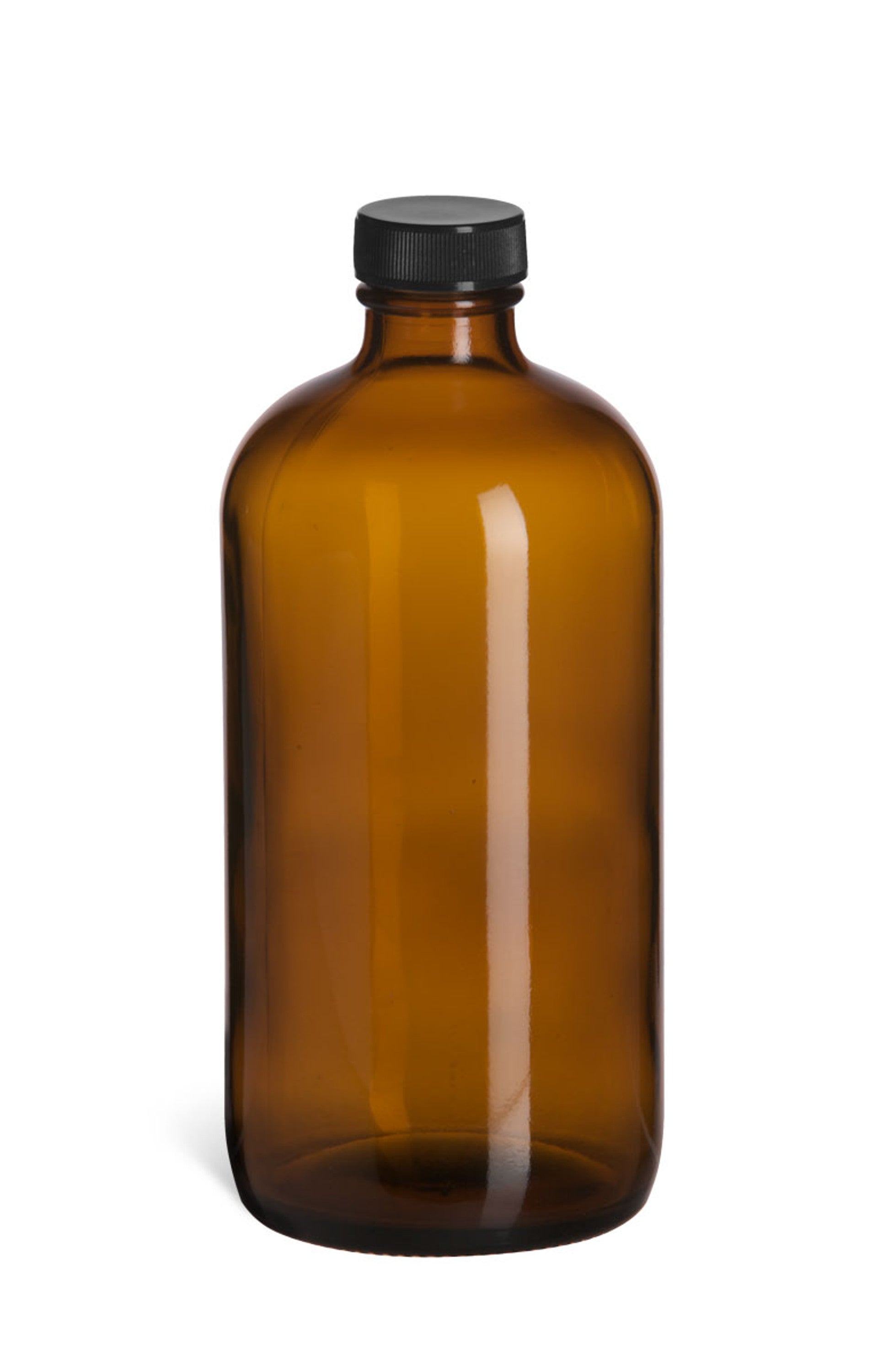 Amber Glass Bottle with Lid 16oz