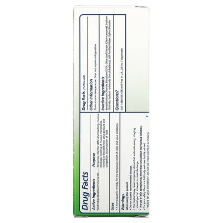 Supplement Facts Seagate Olive Nasal Spray 1oz | Healthway