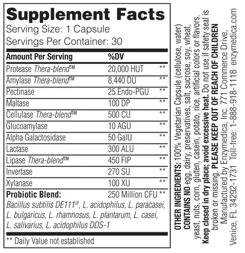 Enzymedica Digest Basic+Prob 30vc-[HealthWay]