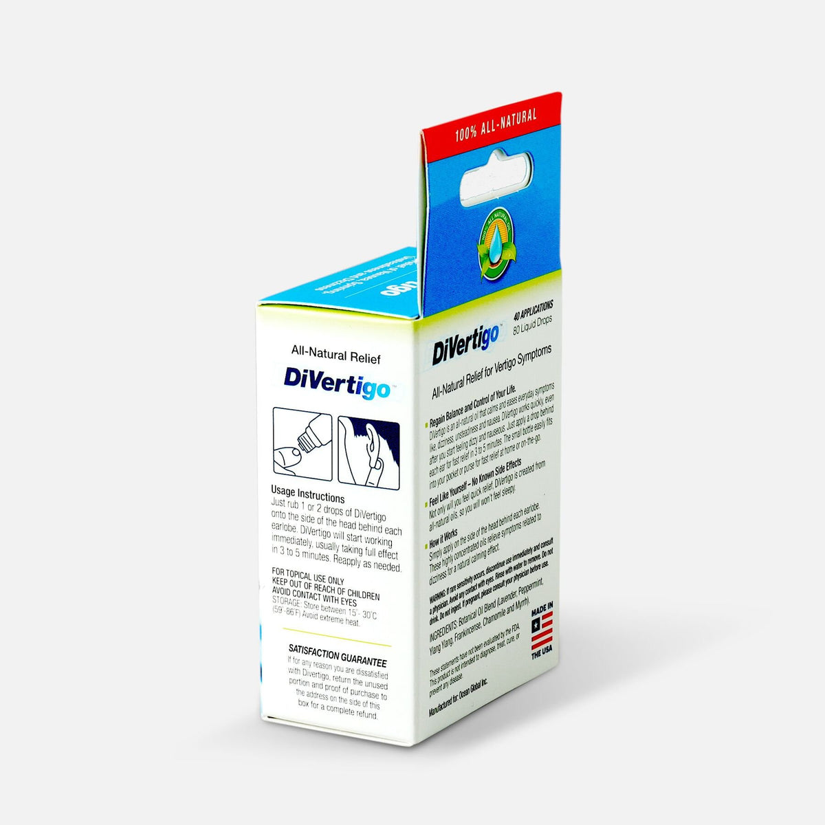 Instruction Label DiVertigo Oil 5ml  | Healthway