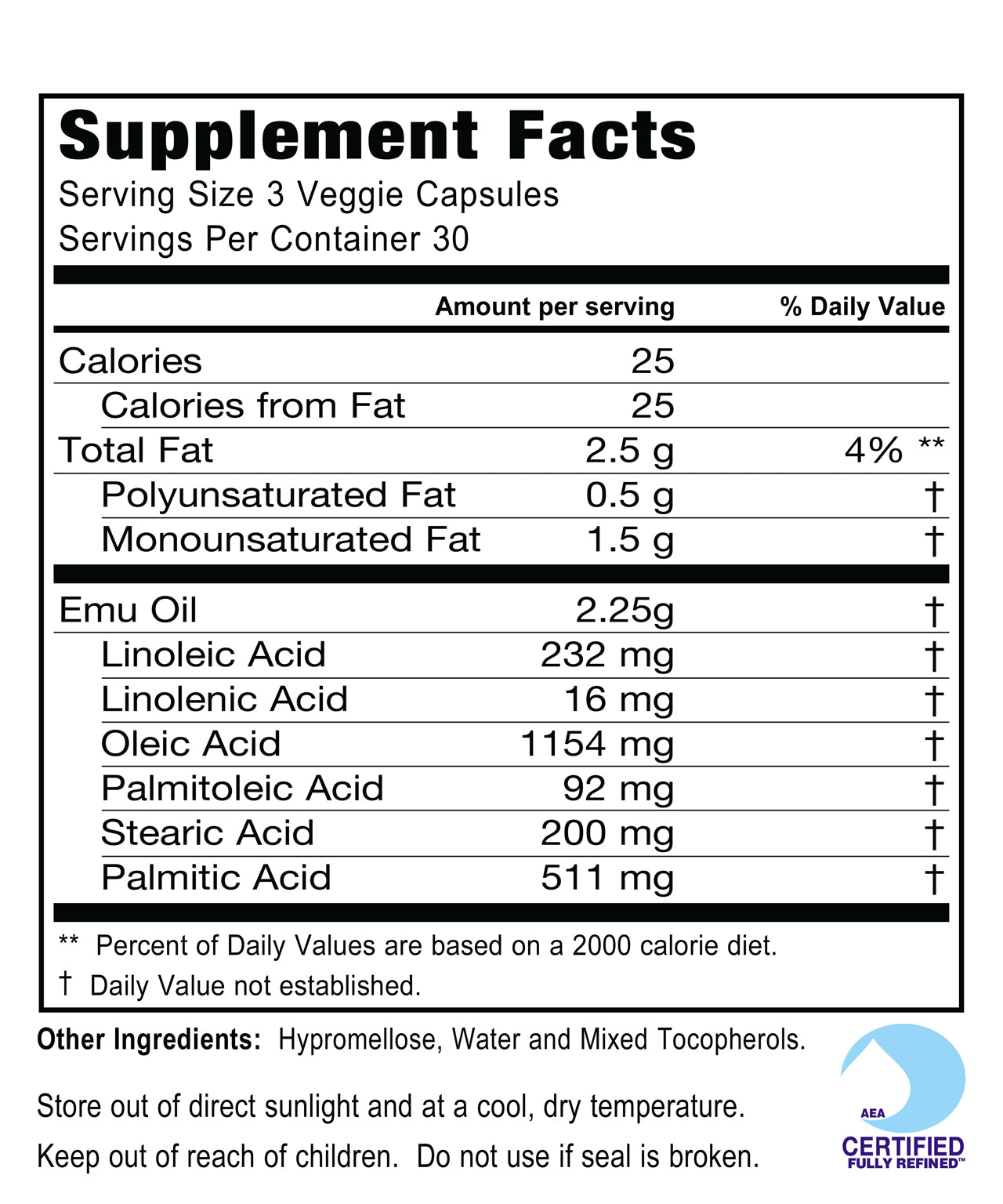 supplement facts panel