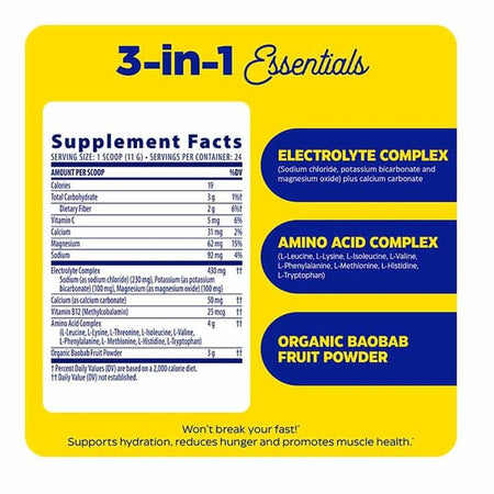 Supplement Facts Enzymedica Fasting Today 9oz | Healthway