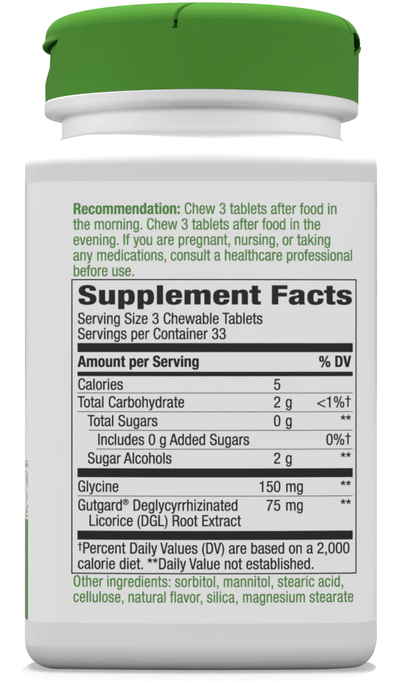 Natures Way DGL Sugar Free 100ch-[HealthWay]