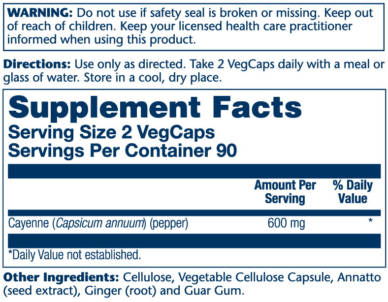 Solaray Cool Cayenne 40000hu 180cp-[HealthWay]