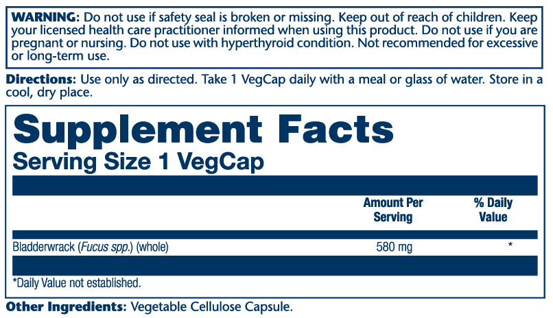 Solaray Bladderwrack 580mg 100cp-[HealthWay]