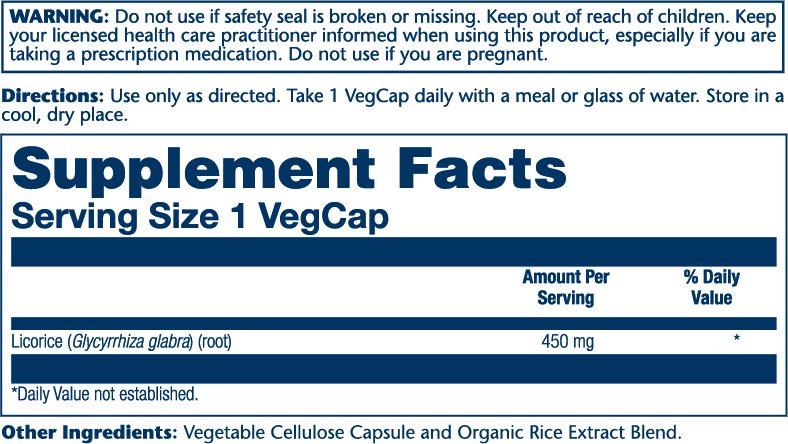 Solaray Licorice Root 450mg 100cp-[HealthWay]
