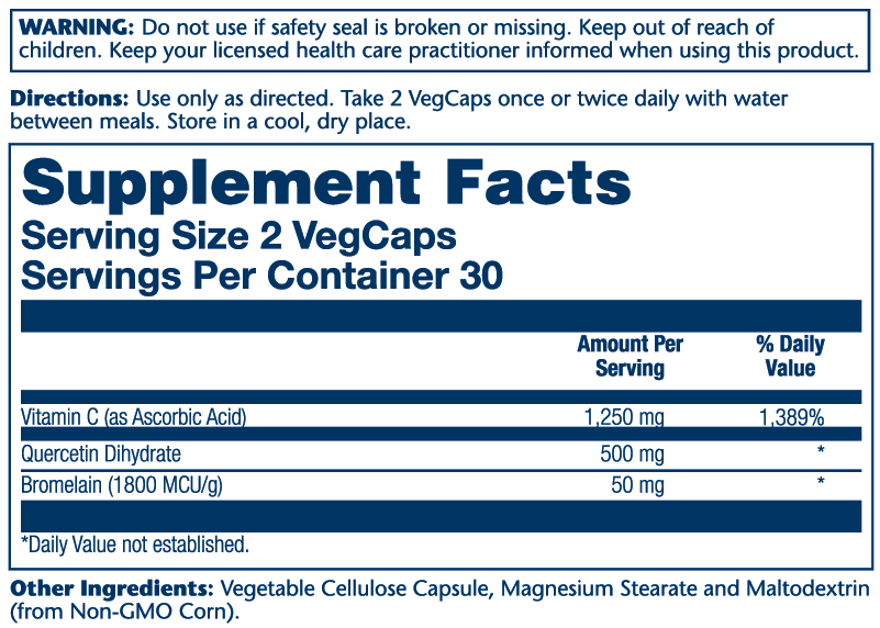 Solaray Quercetin Brom & C 60cp-[HealthWay]