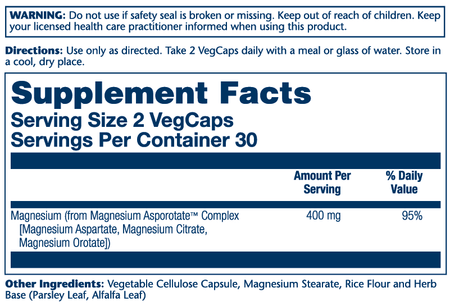 Solaray Magnesium Asporotate 60CT Vcp-[HealthWay]