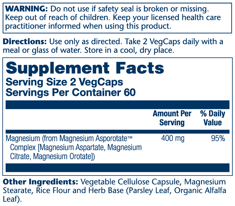 Solaray Mag Asporotate 200mg 120cp-[HealthWay]