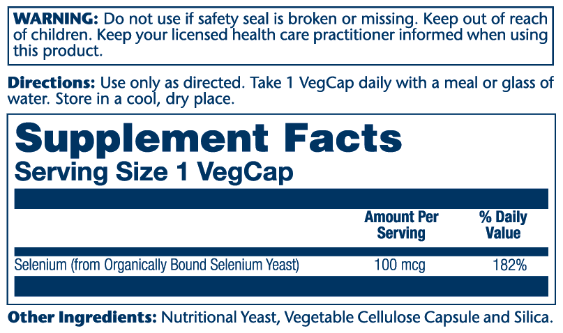 Solaray Selenium 100mcg 100cp-[HealthWay]