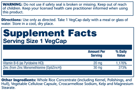 Solaray OptiZinc 30mg 60cp-[HealthWay]