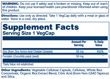 Solaray Zinc 50mg 100cp-[HealthWay]