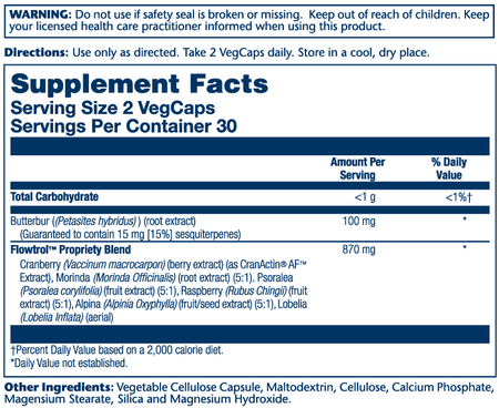 Solaray Continence w/Flowtrol 60cp-[HealthWay]