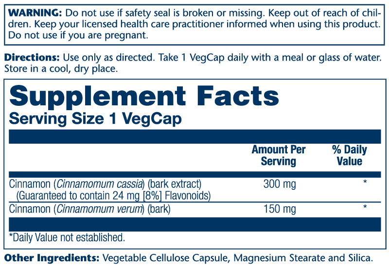 Solaray Cinnamon Ext 300mg 60cp-[HealthWay]