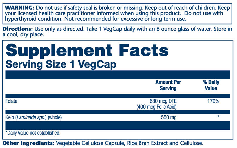 Solaray Kelp 640mg 100cp-[HealthWay]