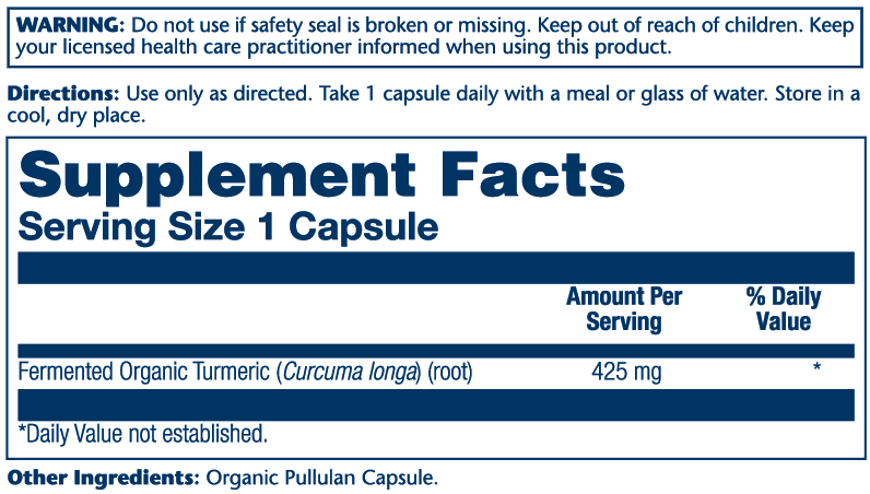 Solaray Turmeric Fermented 100cp-[HealthWay]