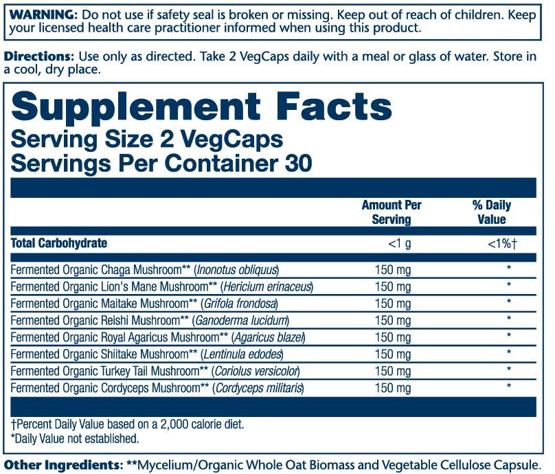Solaray Fermented Mushroom Complex 60cp-[HealthWay]