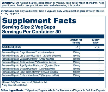Solaray Fermented Mushroom Complex 60cp-[HealthWay]