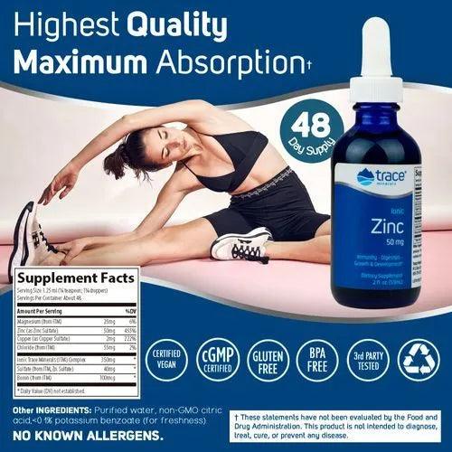 Trace Minerals Zinc 50mg 2oz-[HealthWay]