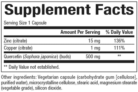 Natural Factors Quercetin Zinc 60cp-[HealthWay]