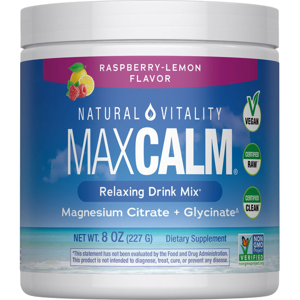 Natural Vitality MaxCalm Raspberry Lemon 8oz