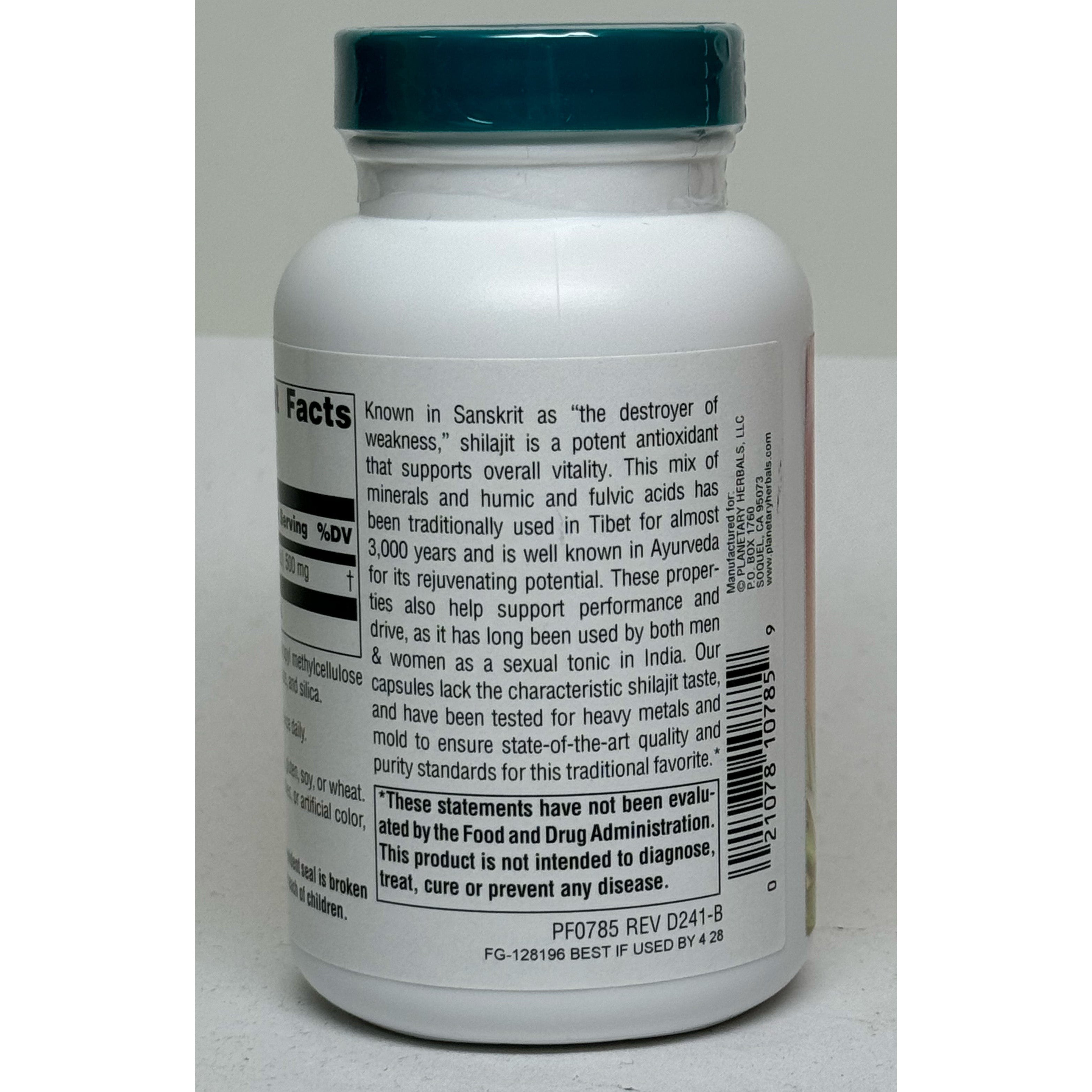 Planetary Herbals Shilajit Extract 500mg 60cp